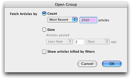 option-open group dialog