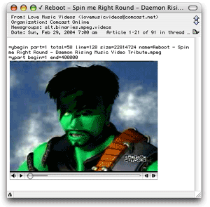 Downloading an MPEG movie and an MP3