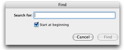 The Find dialog