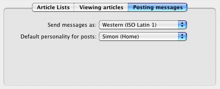 The Posting Messages Group Settings panel