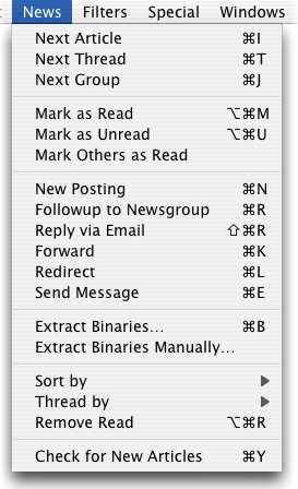 News Menu